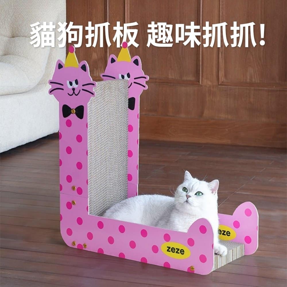 【zeze 哲哲】搗蛋貓直立瓦楞紙抓板:圖片 2