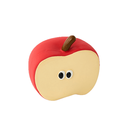 【ZEZE 哲哲】半半蘋果乳膠發聲玩具
