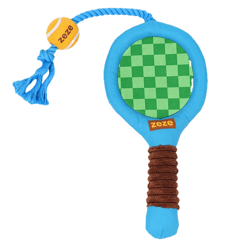 【ZEZE 哲哲】網球拍繩結玩具(藍綠)