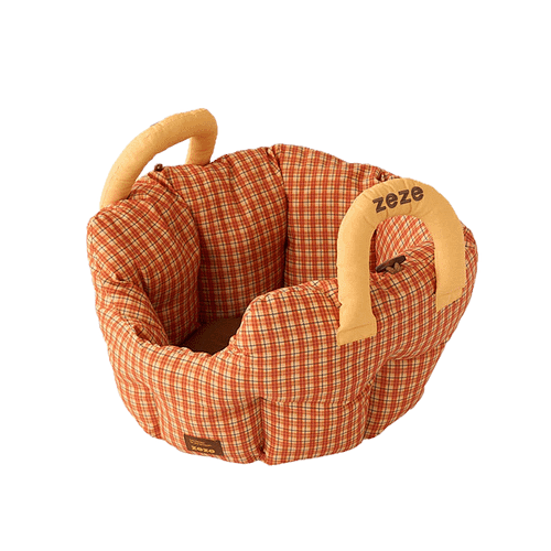 【zeze 哲哲】塔塔手提寵物車載床 （黃色）